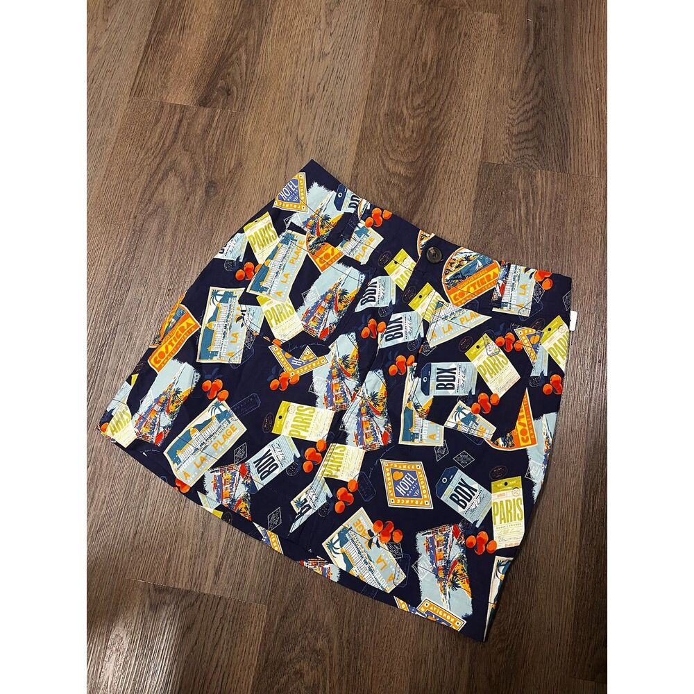 Maeve Anthropologie Women's Resort Postcard Print Mini Skirt Size L